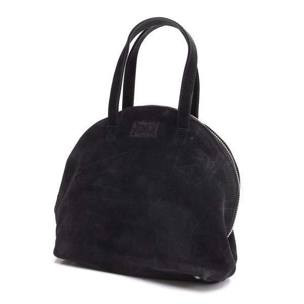JUNIOR GAULTIER Suede Logo Handbag Black