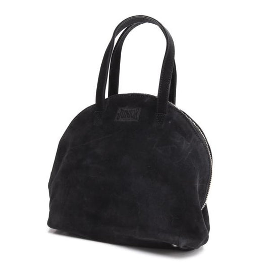 JUNIOR GAULTIER Suede Logo Handbag Black