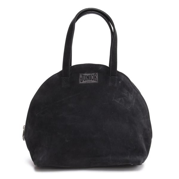 JUNIOR GAULTIER Suede Logo Handbag Black