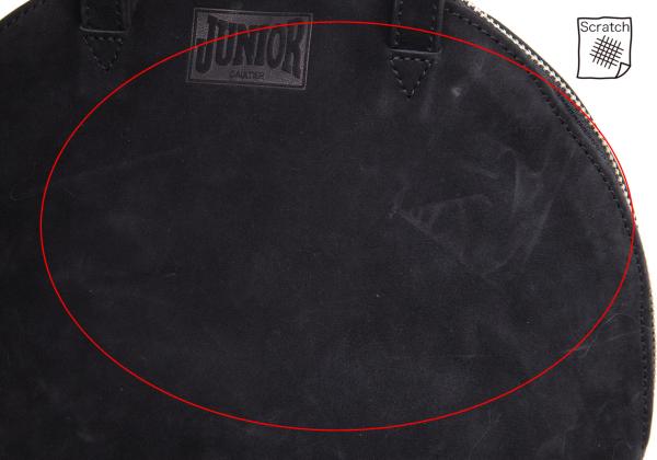 JUNIOR GAULTIER Suede Logo Handbag Black