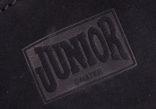 JUNIOR GAULTIER Suede Logo Handbag Black