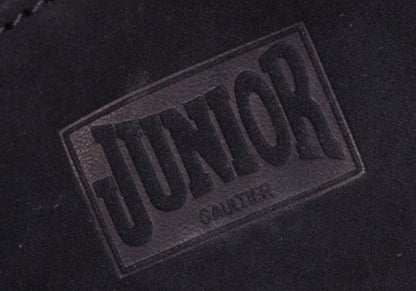 JUNIOR GAULTIER Suede Logo Handbag Black