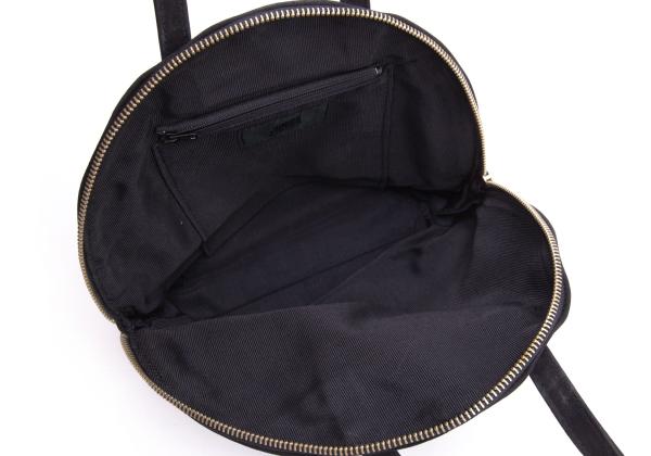 JUNIOR GAULTIER Suede Logo Handbag Black