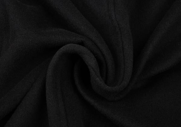 Papas Cashmere Blend Back Logo Wool Duffle Coat Black Size M