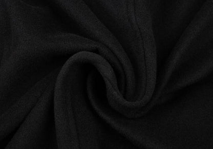 Papas Cashmere Blend Back Logo Wool Duffle Coat Black Size M