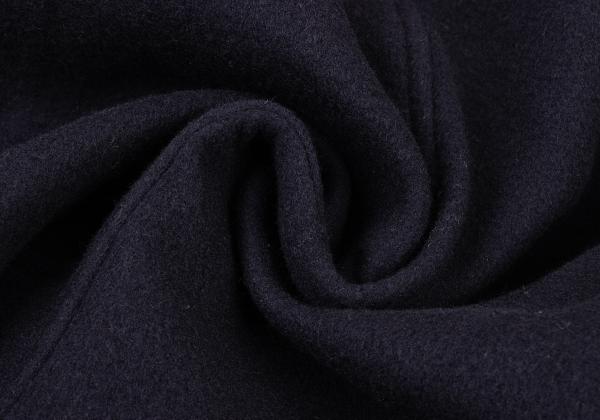 Papas Wool Blend Embroidered Short Duffle Coat Navy Size M
