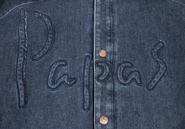 Papas Blue Denim Hooded Logo Patch Jacket Size 50L