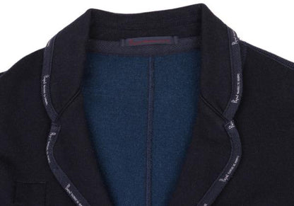 Papas Tencel Cotton Piping Knit Jersey Jacket Size 46S