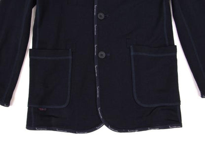 Papas Tencel Cotton Piping Knit Jersey Jacket Size 46S