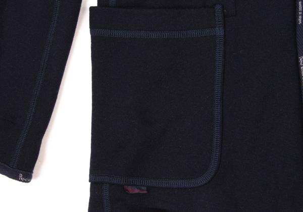 Papas Tencel Cotton Piping Knit Jersey Jacket Size 46S