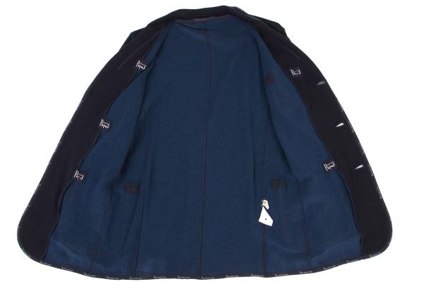 Papas Tencel Cotton Piping Knit Jersey Jacket Size 46S
