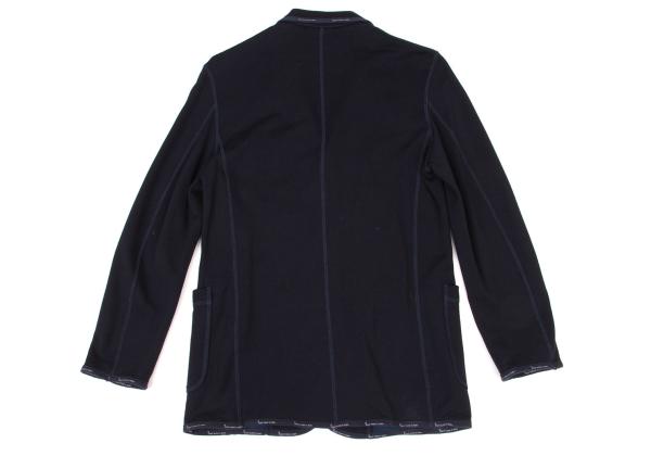 Papas Tencel Cotton Piping Knit Jersey Jacket Size 46S