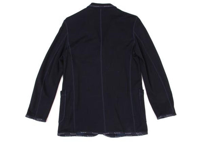 Papas Tencel Cotton Piping Knit Jersey Jacket Size 46S