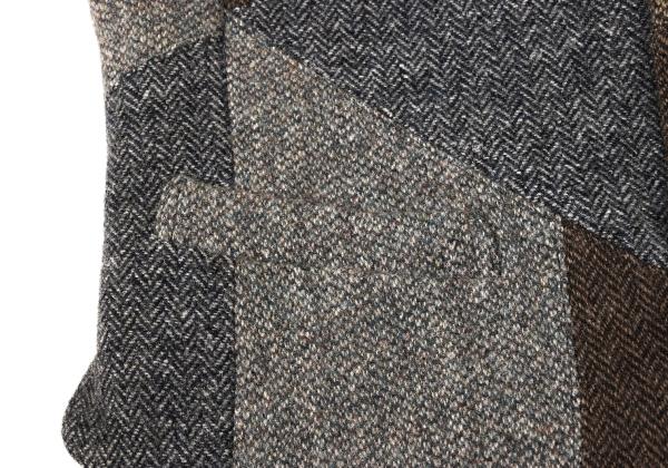 Papas Multi Crazy Tweed Paneled Vest Size S