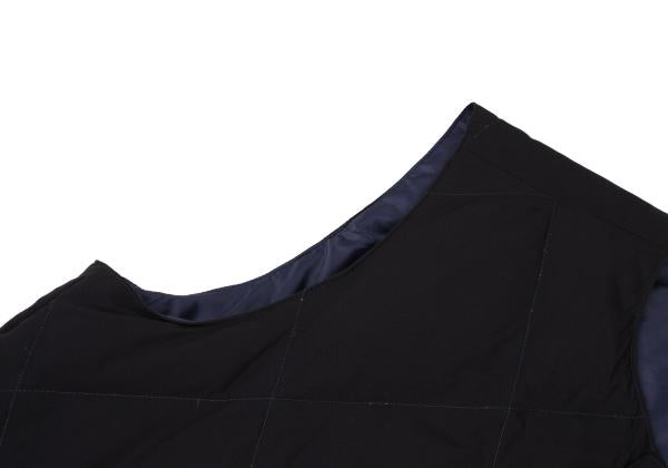 Papas Black Nylon Quilted Down Vest Size S