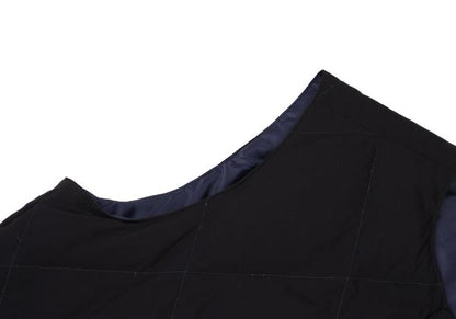 Papas Black Nylon Quilted Down Vest Size S