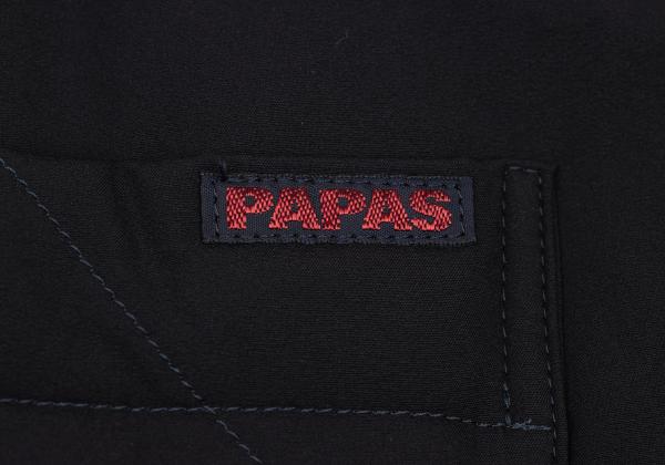 Papas Black Nylon Quilted Down Vest Size S