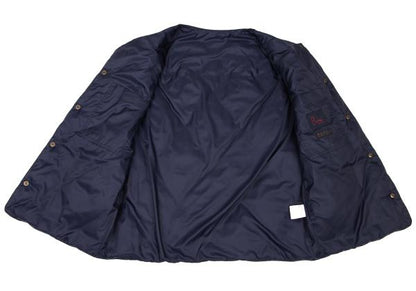 Papas Black Nylon Quilted Down Vest Size S