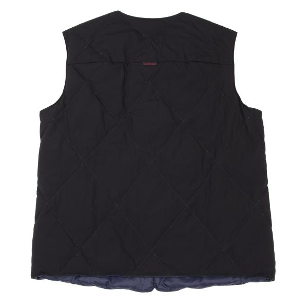 Papas Black Nylon Quilted Down Vest Size S