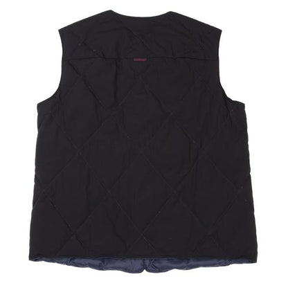 Papas Black Nylon Quilted Down Vest Size S