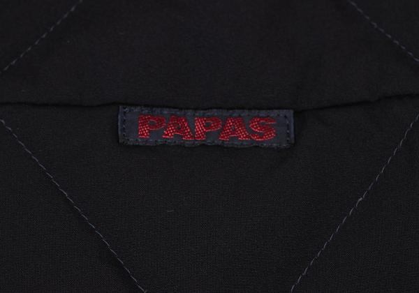 Papas Black Nylon Quilted Down Vest Size S