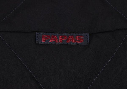 Papas Black Nylon Quilted Down Vest Size S