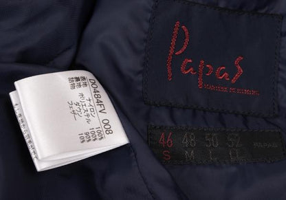 Papas Black Nylon Quilted Down Vest Size S