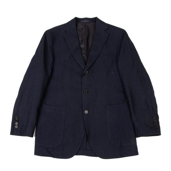 Papas ANJELICO Linen Tailored Blazer Blue Size S