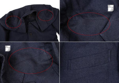 Papas ANJELICO Linen Tailored Blazer Blue Size S