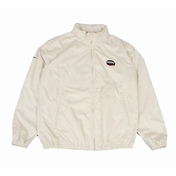 Papas Off-White Ripstop Poly Zip Jacket Size L