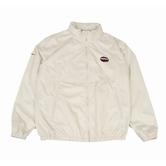 Papas Off-White Ripstop Poly Zip Jacket Size L