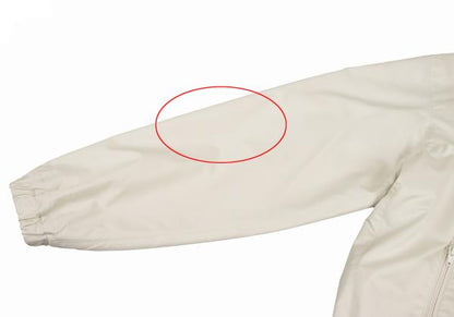 Papas Off-White Ripstop Poly Zip Jacket Size L