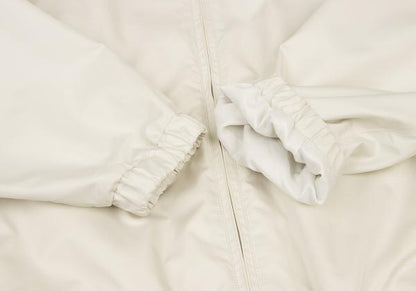 Papas Off-White Ripstop Poly Zip Jacket Size L