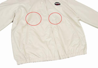Papas Off-White Ripstop Poly Zip Jacket Size L