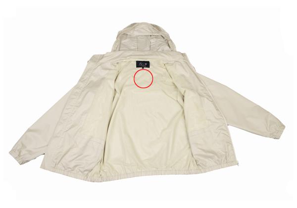 Papas Off-White Ripstop Poly Zip Jacket Size L