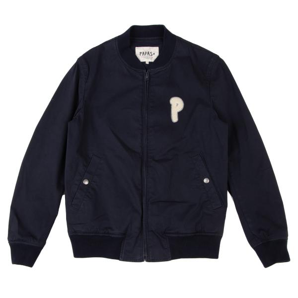 Papas Garment Dyed Cotton P Patch Varsity Jacket Size S