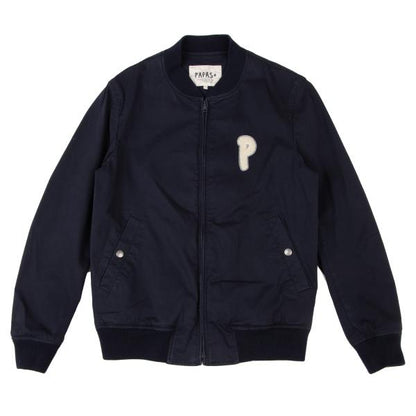 Papas Garment Dyed Cotton P Patch Varsity Jacket Size S