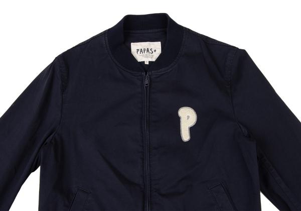 Papas Garment Dyed Cotton P Patch Varsity Jacket Size S