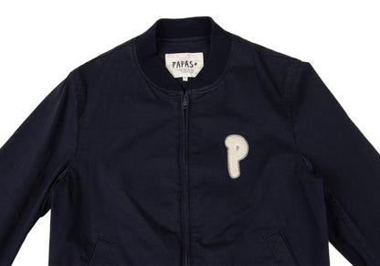 Papas Garment Dyed Cotton P Patch Varsity Jacket Size S