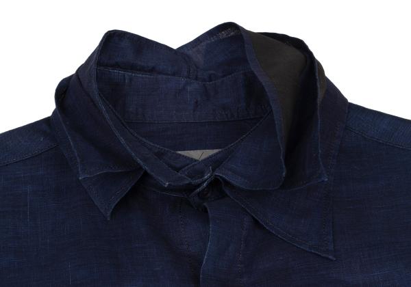 Yohji Yamamoto PH 23SS Indigo Linen Spare Shirt Blue Size 3