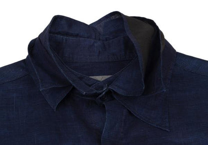 Yohji Yamamoto PH 23SS Indigo Linen Spare Shirt Blue Size 3