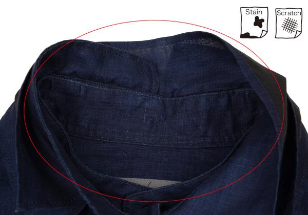 Yohji Yamamoto PH 23SS Indigo Linen Spare Shirt Blue Size 3