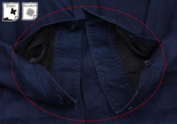 Yohji Yamamoto PH 23SS Indigo Linen Spare Shirt Blue Size 3