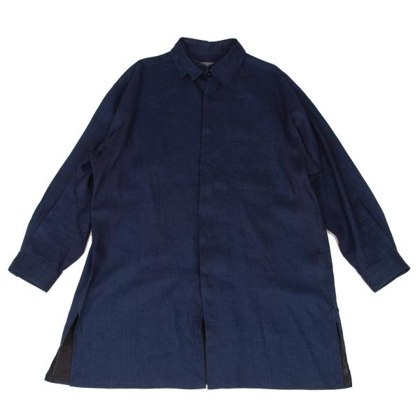 Yohji Yamamoto POUR HOMME 23SS Indigo Shirt Navy Size 3