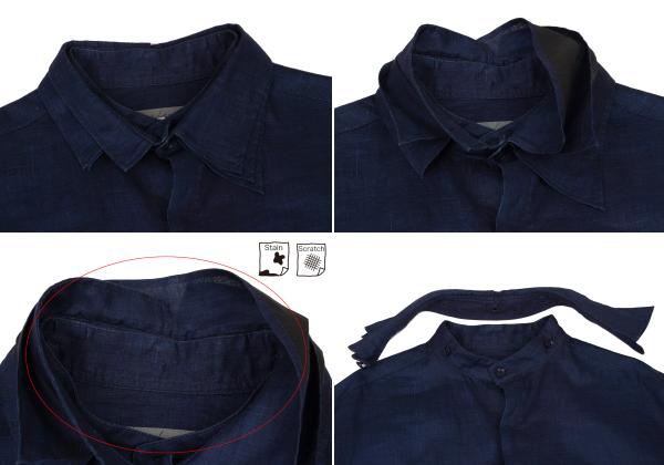 Yohji Yamamoto POUR HOMME 23SS Indigo Shirt Navy Size 3
