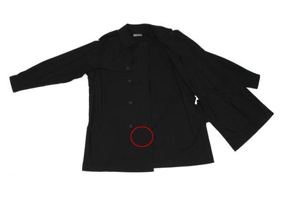 Yohji Yamamoto POUR HOMME 24SS Cotton Coat Black Size 1