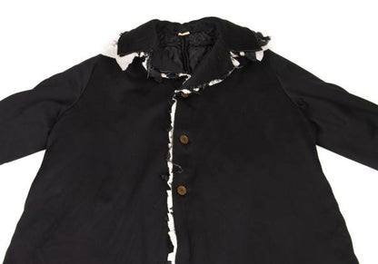 COMME des GARCONS Poly Frill Round Collar Coat Black Size M