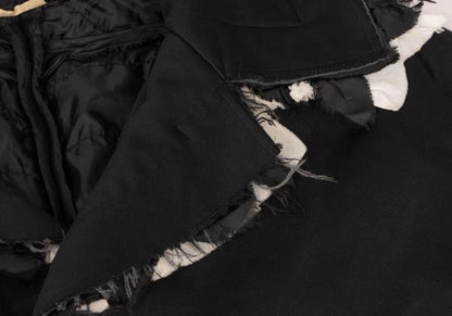 COMME des GARCONS Poly Frill Round Collar Coat Black Size M