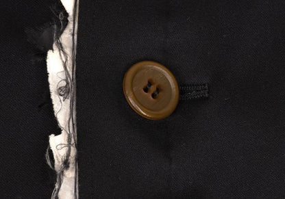 COMME des GARCONS Poly Frill Round Collar Coat Black Size M