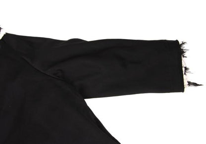 COMME des GARCONS Poly Frill Round Collar Coat Black Size M